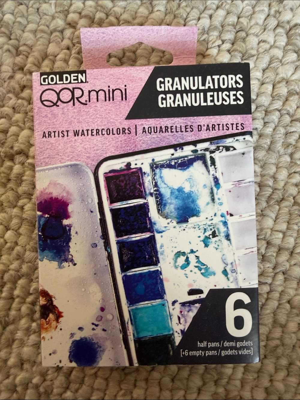 GOLDEN QOR Mini Granulators Artist Watercolors - Pink Packaging